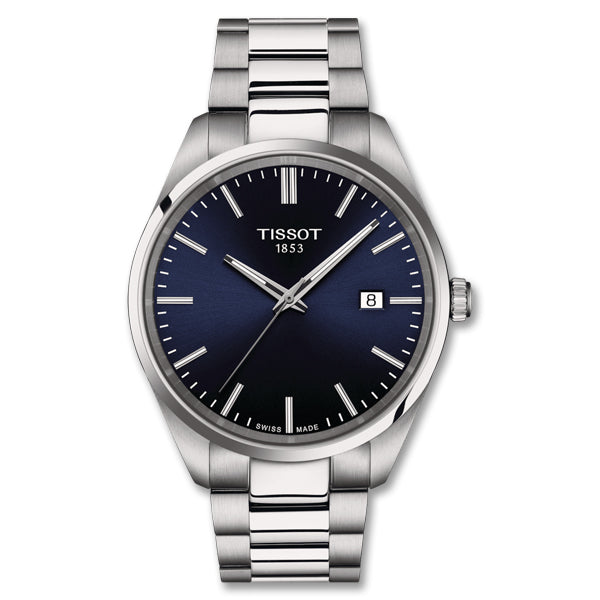 Tissot Gentleman Stainless Steel Watch – Blue Dial