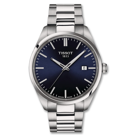 Tissot Gentleman Stainless Steel Watch – Blue Dial