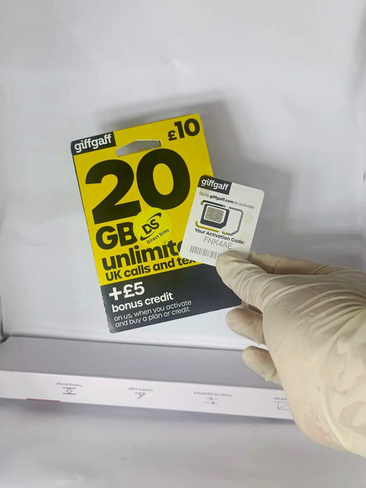 Giffgaff 20GB SIM Card with £5 Bonus Credit